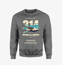 Thumbnail for Boeing 314 Clipper design on gray sweatshirt
