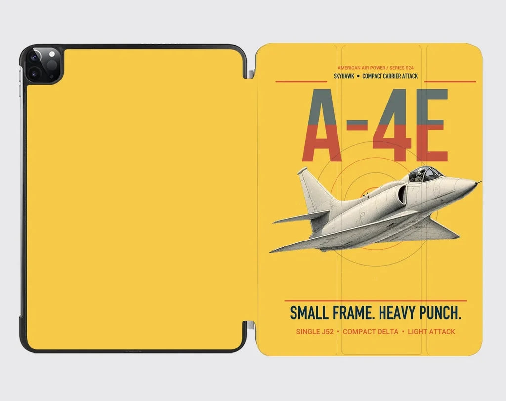 A-4E Skyhawk design on yellow ipad tablet case