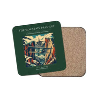 Thumbnail for The Mountain Pass Gap - Designed Coasters design on dark green 1-piece