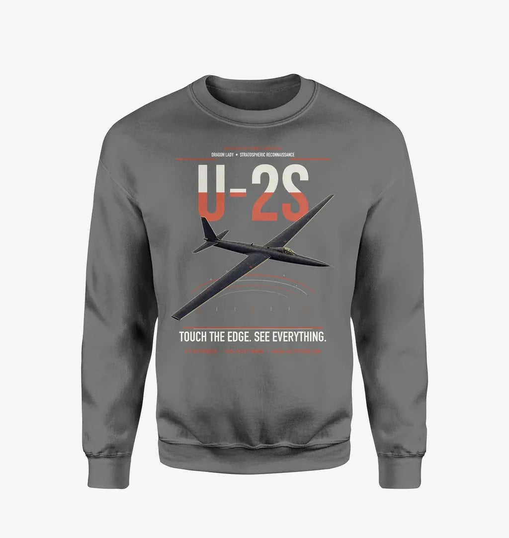 U-2S Dragon Lady design on gray sweatshirt