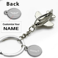 Thumbnail for Customisable Airplane Shape Key Chain - view 3
