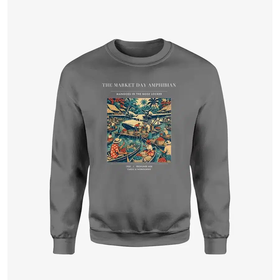 VINTAGE G4404 - The Market Day Amphibian - Designed Sweatshirts design on gray