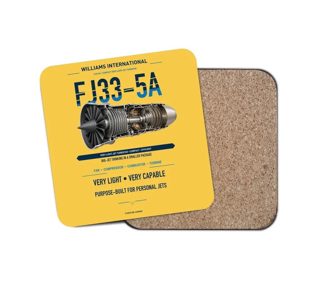 FJ33-5A design on yellow 1 piece coaster