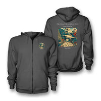 Thumbnail for VINTAGE G4326 - The Silk And Bamboo Test - Premium Zipped Hoodie design on darkgray