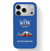 Thumbnail for Airbus H175 design on blue magsafe iphone case, for iPhone 17 Pro