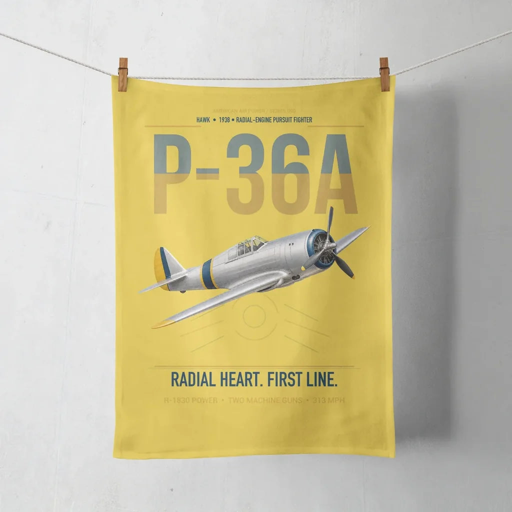 P-36A Hawk design on yellow towel