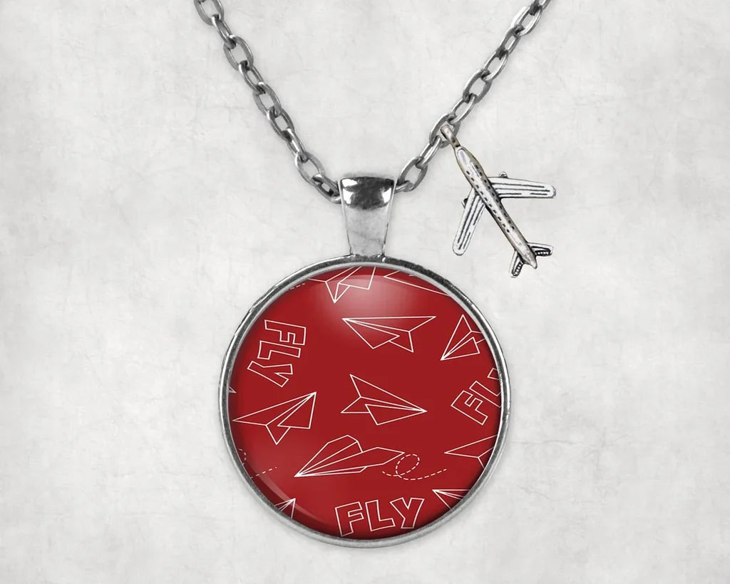 Paper Airplane & Fly Necklace - view 3