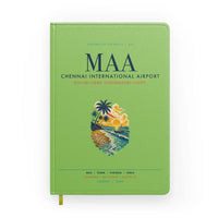 Thumbnail for Chennai International Airport (MAA) design on light green notebook