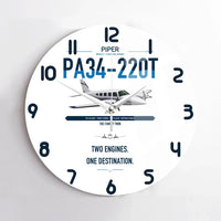 Thumbnail for Piper PA-34-220T Seneca V design on white no frame wall clock