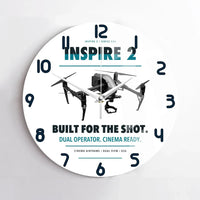 Thumbnail for DJI Inspire 2 design on white no frame wall clock