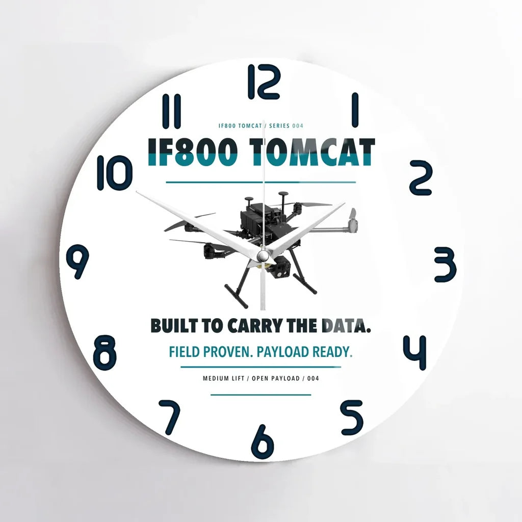 Inspired Flight IF800 Tomcat design on white no frame wall clock