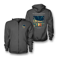 Thumbnail for VINTAGE G4080 - The Propliner Nights - Premium Zipped Hoodie design on darkgray