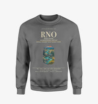 Thumbnail for Reno-Tahoe International Airport (RNO) design on gray sweatshirt