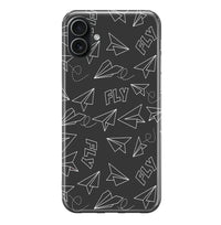 Thumbnail for Paper Airplane & Fly-Gray iPhone Case - view 3