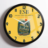 Thumbnail for Ankara Esenboga Airport ESB Wall-Clock Framed - Yellow