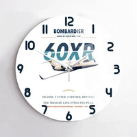 Thumbnail for Bombardier Learjet 60XR design on white no frame wall clock