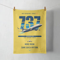 Thumbnail for Boeing 737 MAX 9 design on yellow towel