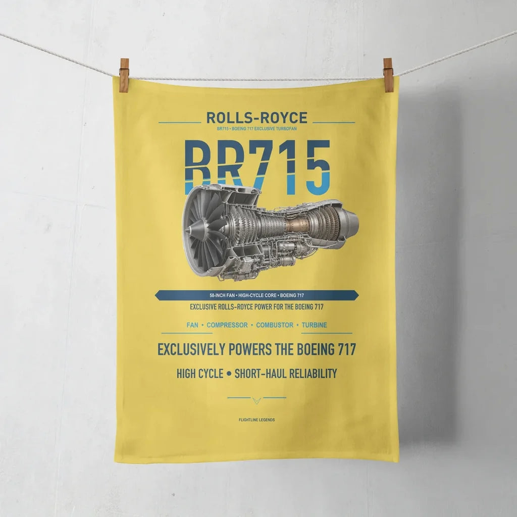 BR715 design on yellow towel