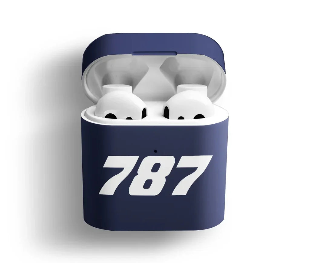 Boeing 787 Flat Text AirPods Pro plastic case - Dark Blue