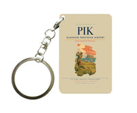 Thumbnail for Glasgow Prestwick Airport (PIK) design on beige key chain