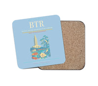 Thumbnail for Baton Rouge Metropolitan Airport BTR Coaster 1-Piece - Light Blue