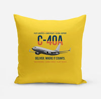 Thumbnail for C-40A Clipper Fleet Logistics Ready design on yellow pillow