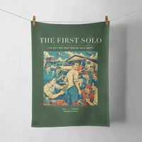 Thumbnail for VINTAGE G4144 - The First Solo - Designed Towels design on darkgreen