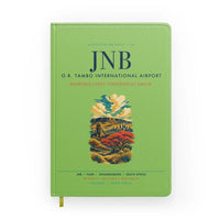 Thumbnail for Johannesburg O.R. Tambo International Airport (JNB) design on light green notebook