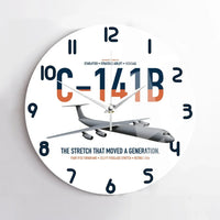 Thumbnail for C-141B Starlifter design on white no frame wall clock