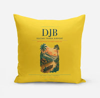 Thumbnail for Sultan Thaha Airport (DJB) design on yellow pillow