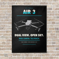 Thumbnail for DJI Air 3 vertical canvas print - framed - black background