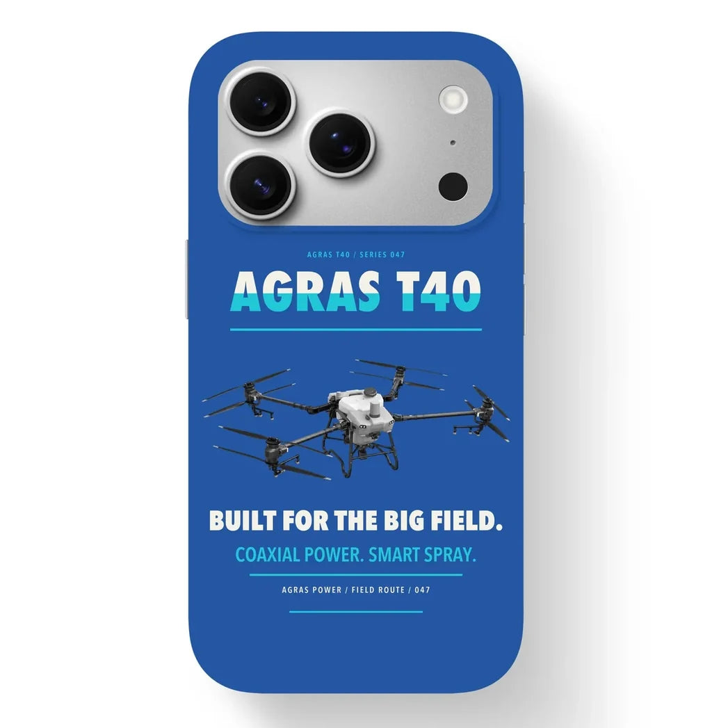 DJI Agras T40 Case design on blue iphone case