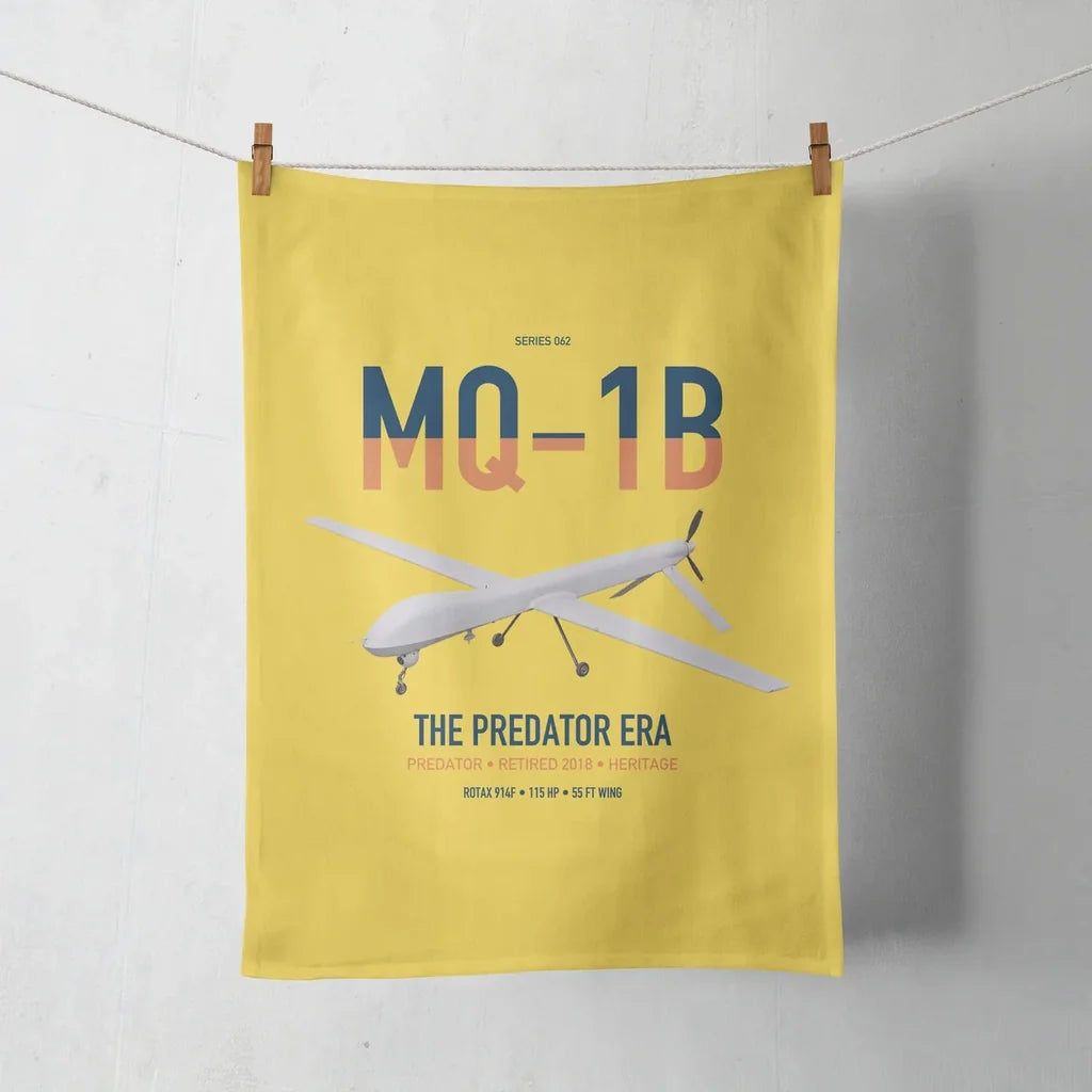 MQ-1B Predator design on yellow towel