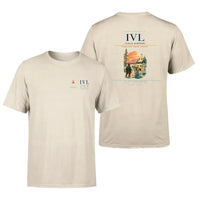 Thumbnail for Ivalo Airport (IVL) design printed on beige double-side t-shirt