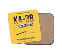 Thumbnail for KA-3B Skywarrior design on yellow 1 piece coaster