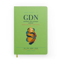 Thumbnail for Gdańsk Lech Wałęsa Airport (GDN) design on light green notebook