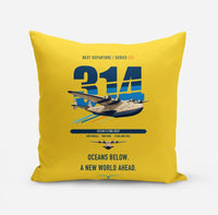 Thumbnail for Boeing 314 Clipper design on yellow pillow