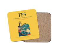 Thumbnail for Vincenzo Florio Airport Trapani-Birgi (TPS) design on yellow 1 piece coaster