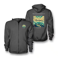 Thumbnail for VINTAGE G4086 - The Polar Shortcut - Premium Zipped Hoodie design on darkgray