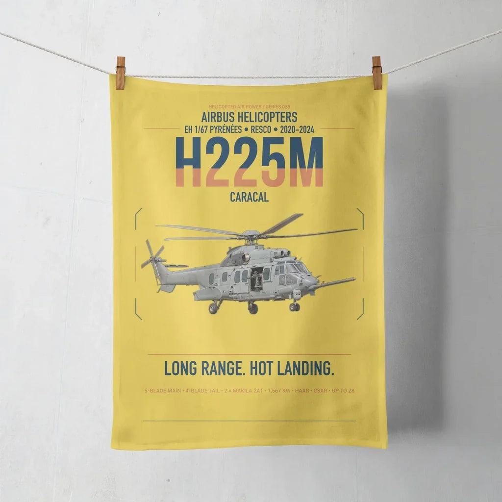 Airbus Helicopters H225M Caracal design on yellow towel