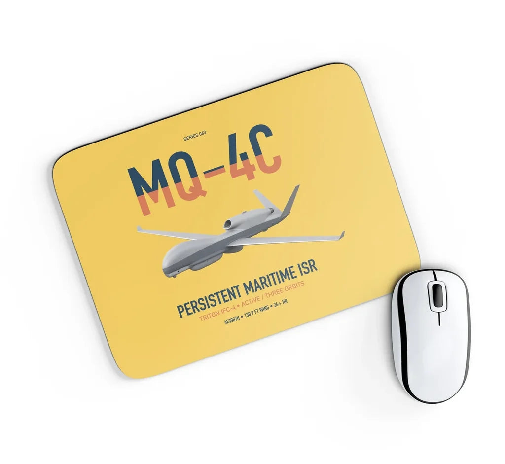 MQ-4C Triton IFC-4 design on yellow rectangle mouse pad