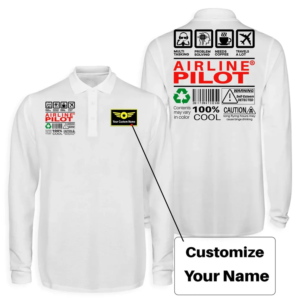Customisable Airline Pilot Label T-Shirt - view 3
