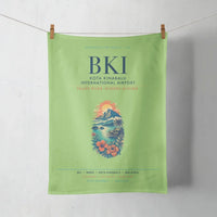Thumbnail for Kota Kinabalu International Airport (BKI) design on light green towel