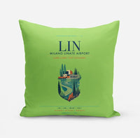 Thumbnail for Milano Linate Airport (LIN) design on light green pillow