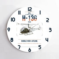 Thumbnail for Bell H-13G Sioux design on white no frame wall clock