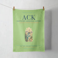 Thumbnail for Nantucket Memorial Airport (ACK) design on light green towel