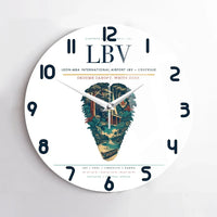 Thumbnail for Leon-Mba International Airport (LBV) design on white no frame wall clock