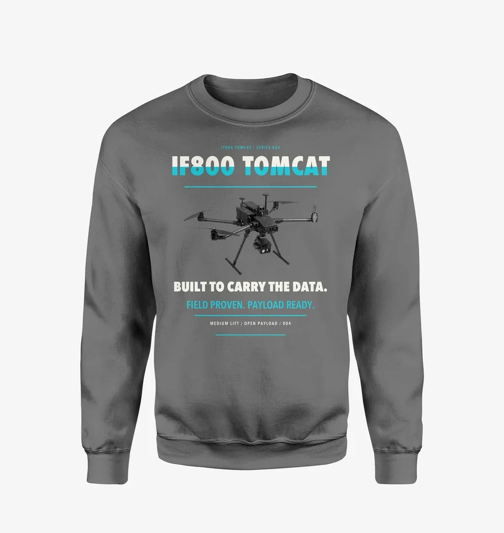 Inspired Flight IF800 Tomcat design on gray sweatshirt