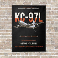 Thumbnail for KC-97L STRATOFREIGHTER vertical canvas print - framed - black background