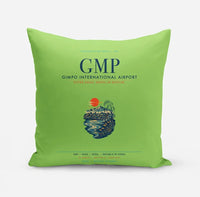 Thumbnail for Gimpo International Airport (GMP) design on light green pillow